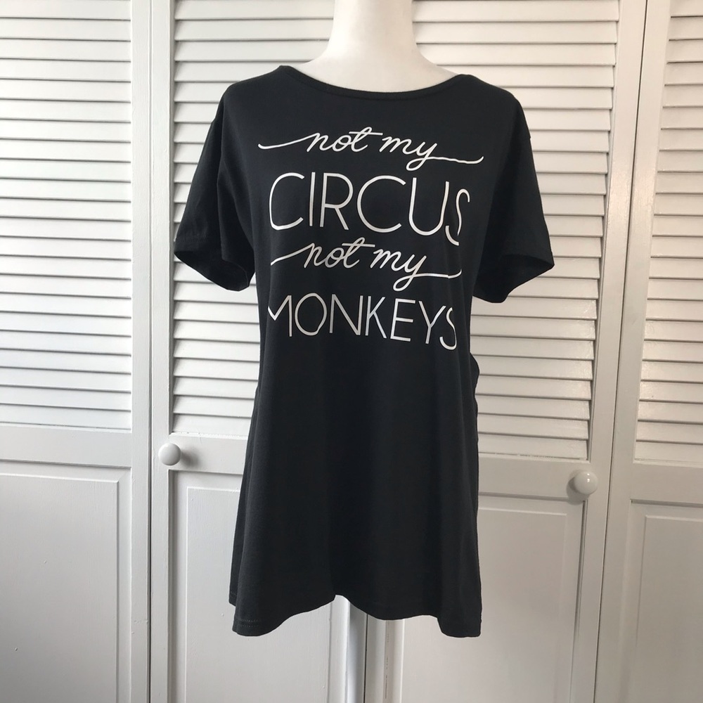 3/$25 AIR WAVES Black Cotton Shirt Size XL - Picture 2 of 6